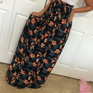 Windsor-Floral High Long Maxi Shirt